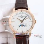 Perfect replica of Vacheron Constantin Overseas Rose Gold Case Brown Leather Strap Watch 41mm (1)_th.jpg